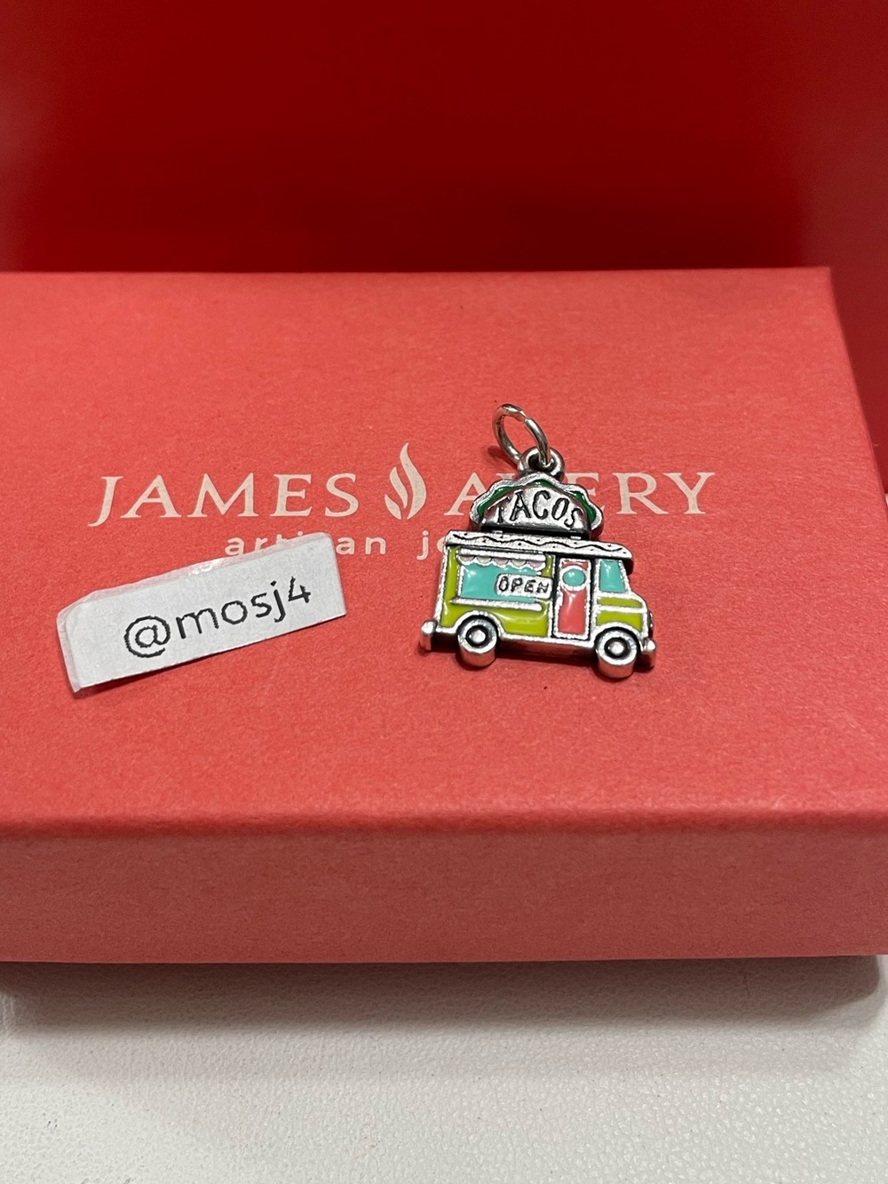 Retired James Avery Enamel Taco Truck